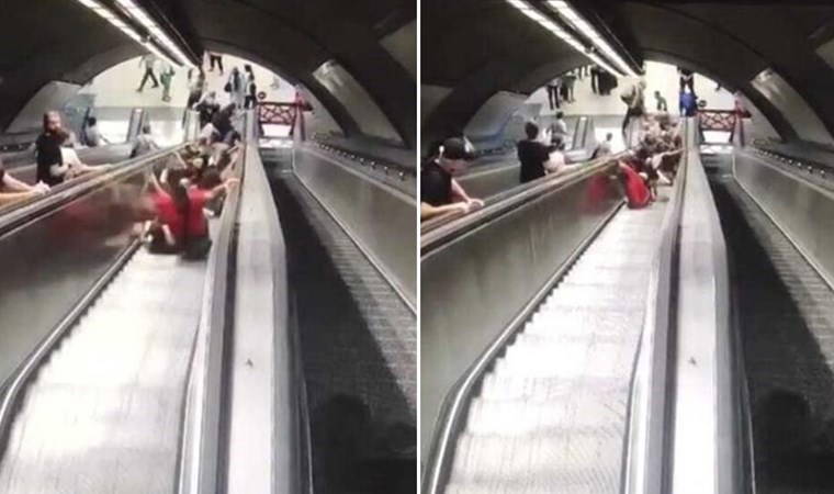 11 kişi yaralanmıştı: Yürüyen merdiven kazasının görüntüleri ortaya çıktı!