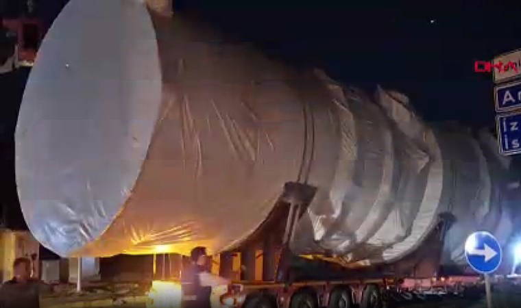 Belçika'ya gönderilecek 20 metre, 42 tonluk sıvı tankı 3 günde limana getirildi