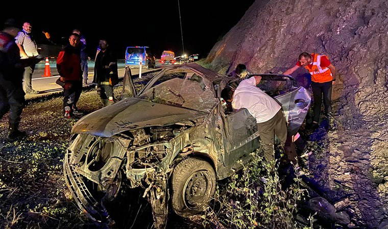 Bolu'da feci kaza... Otomobil takla attı: 1 ölü, 2 yaralı