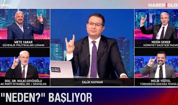Haber Global canlı yayınında 'bozkurt' işareti: Sosyal medyada gündem oldu