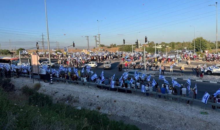 İsrail genelinde 'erken seçim' protestosu