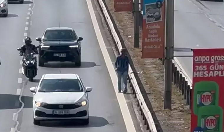 İstanbul'da D-100 karayolunda tehlikeli yürüyüş: Her gün burada görülüyor!