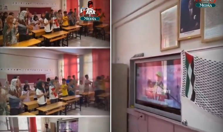 Devlet okulunda Hamas propagandası!