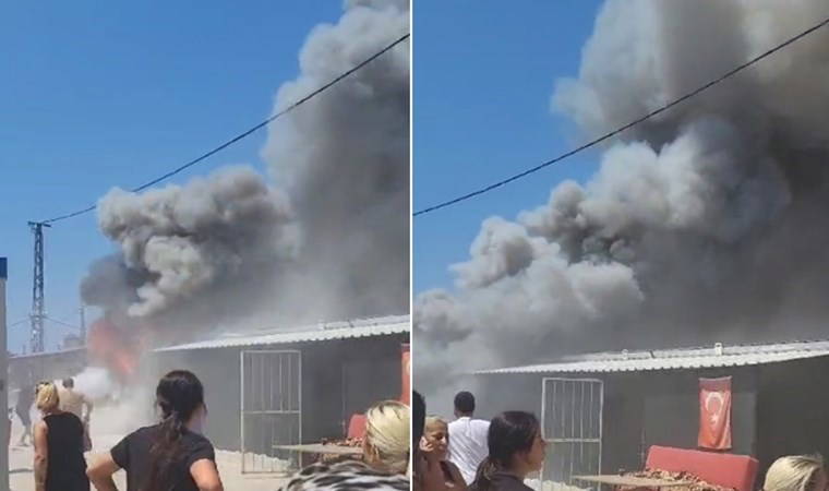 Konteyner kentte yangın çıktı: Bölge halkı söndürdü