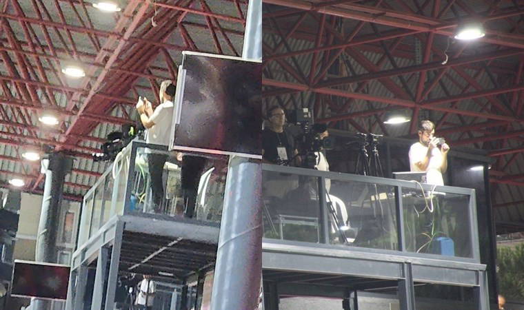 Maçı cep telefonuyla yayınladılar!