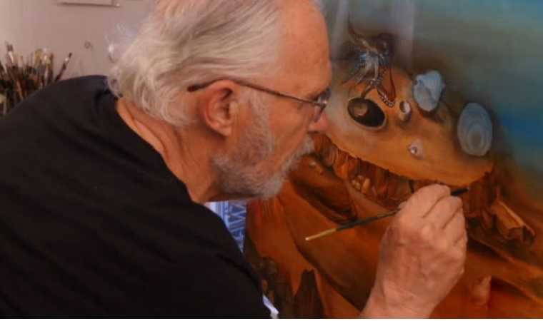 Bedri Rahmi Eyüboğlu’nun öğrencisi Teoman Südor yapıtlarında doğa temalarını kullanırdı