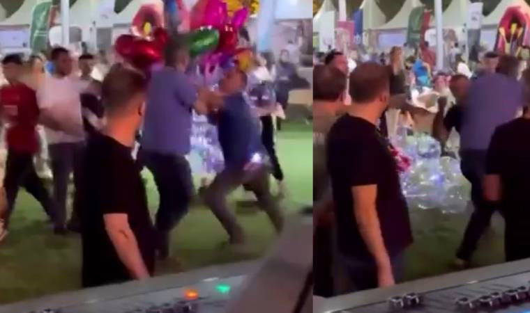 Bursa’da cadde boks ringine döndü: İki grubun kavgası kameraya yansıdı