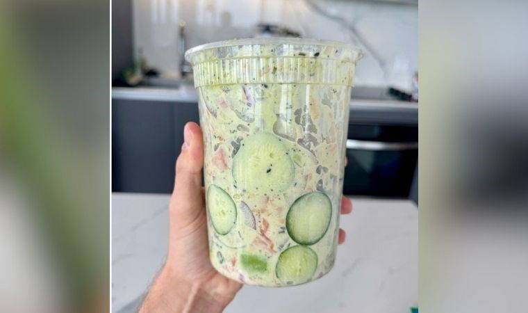 Sosyal medyada viral oldu: Salatalık salatası