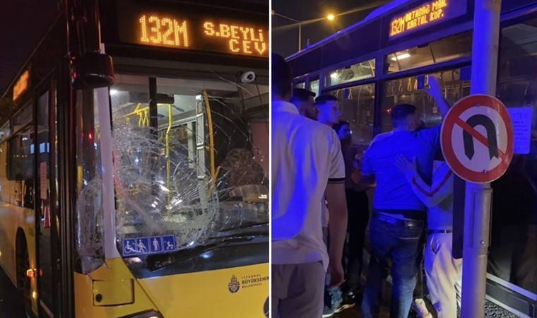 İETT otobüsü skuterle çarpıştı!