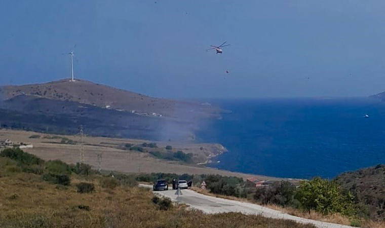 Paşalimanı Adası’nda yangın! Karadan ve havadan müdahale sürüyor...