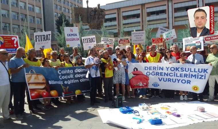 Eğitim Sen’den artan okul masraflarına dikkat çekmek için MEB önünde eylem