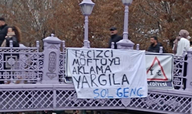 Eskişehir'de 'Tacizci müftüyü aklama, yargıla' pankartına ceza!