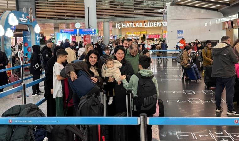 İstanbul Havalimanı'nda yarıyıl tatili yoğunluğu!