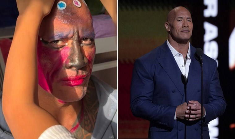 Dwayne Johnson'ın kızlarıyla geçirdiği anlar izleyenleri gülümsetti: Makyaj yaptılar!