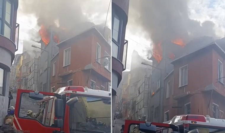 Beyoğlu'nda binada korkutan yangın!