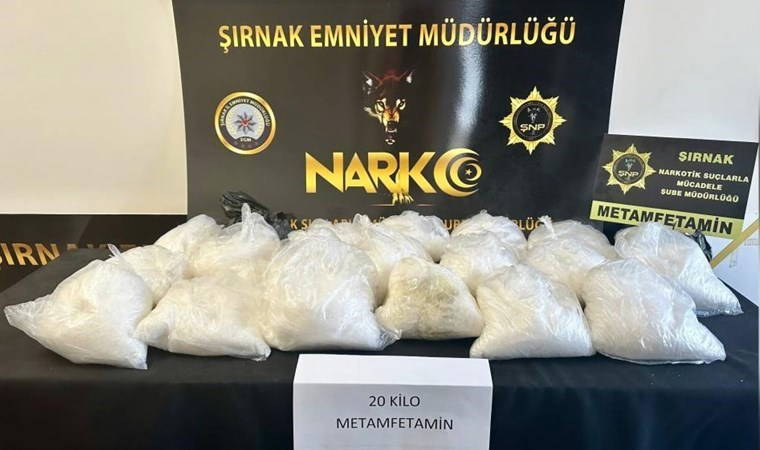 Şırnak’ta 20 kilo uyuşturucu ele geçirildi