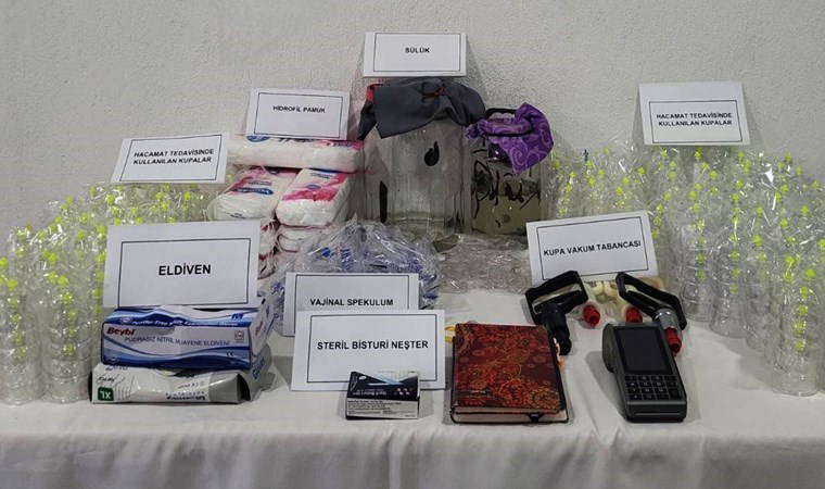 Merdiven altı 'hacamat' ve 'sülük' tedavisi: Ekipler baskın yaptı!