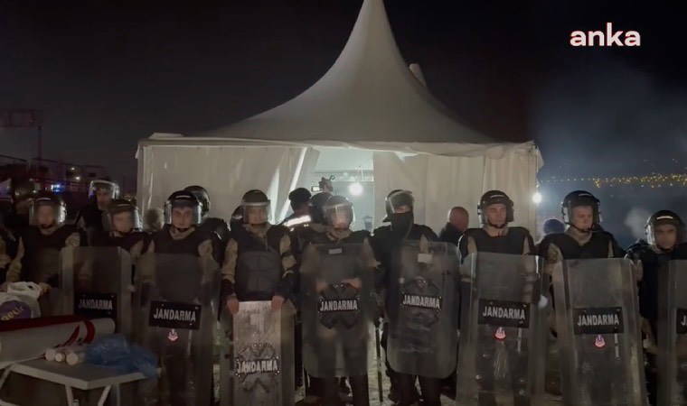 Silivri'de Ümit Özdağ için kurulan çadır jandarma tarafından söküldü