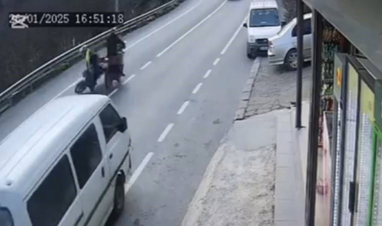 O anlar kamerada: Beykoz'da motosikletler çarpıştı!