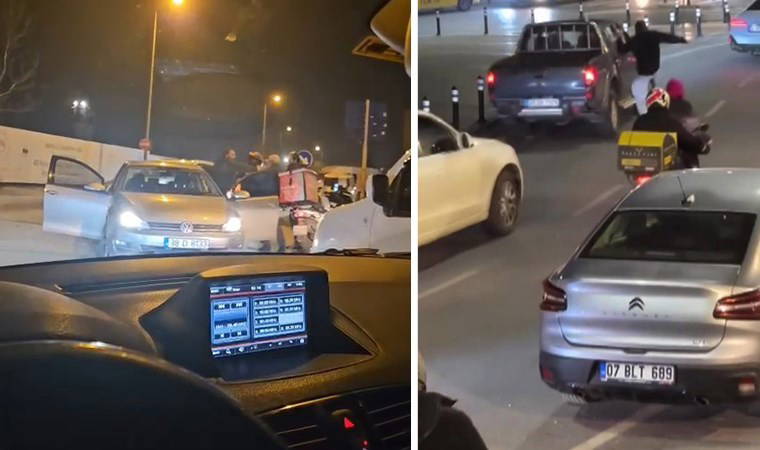İstanbul Sancaktepe'de yol kavgası: Yumruklar havada uçuştu!
