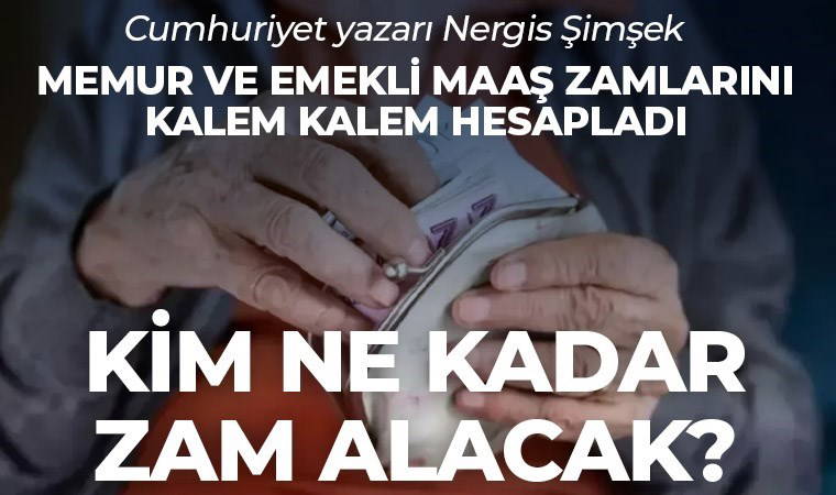 Uzmanı memur ve emeklinin maaş zamlarını kalem kalem hesapladı