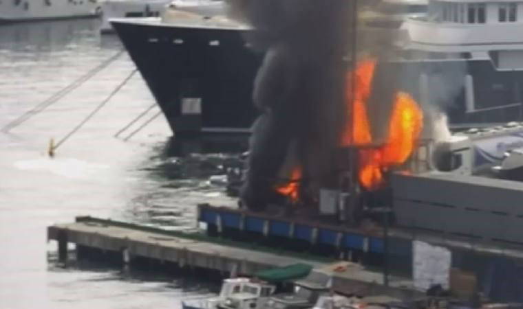 Pendik Marina'daki yakıt istasyonunda korkutan yangın!