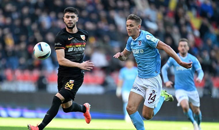 Trabzonspor 10 kişi kaldı... Kayseri'de kazanan çıkmadı! Kayserispor 0-0 Trabzonspor