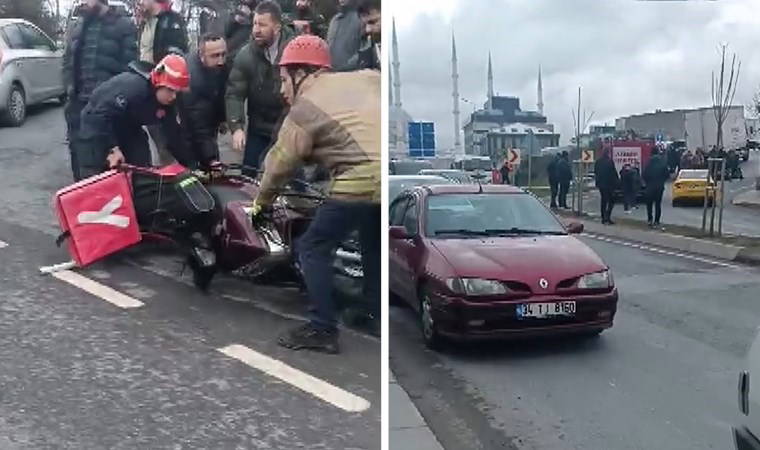 İstanbul Arnavutköy'de motosiklet kamyonetin altına girdi: Motokurye hayatını kaybetti!