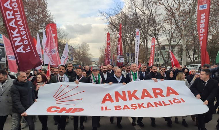 CHP'den 'Filistin'e Destek' Yürüyüşü: 'Cumhurbaşkanı sessiz kalmıştır'