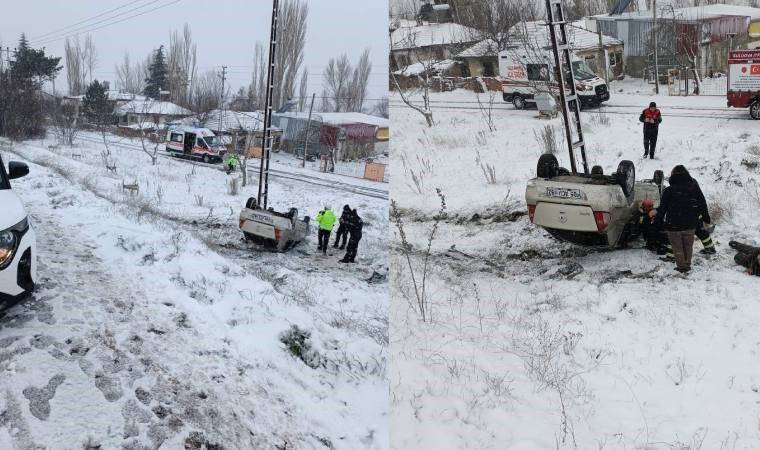 Hastaneye giderken kaza yaptılar: Yaralılar var!