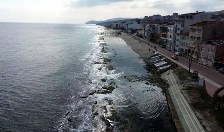 Tekirdağ'da deniz çekilince tarihi 'Kral Yolu' ortaya çıktı