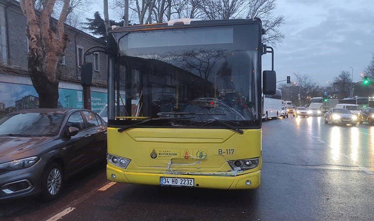 Şişli'de İETT otobüsü kaydı: 2 yolcu yaralandı