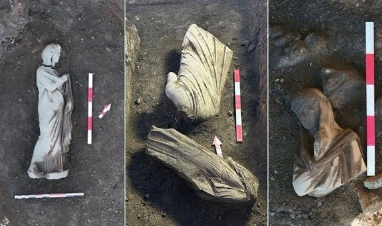 Perge Antik Kenti'nde farklı dönemlere ait 5 heykel bulundu