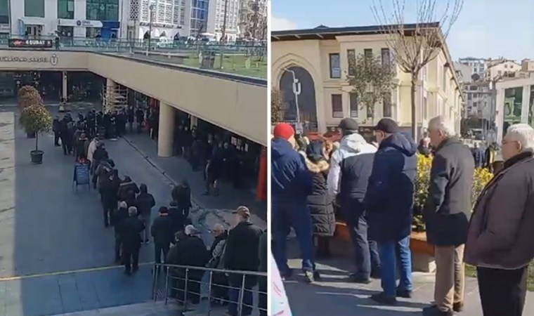 Üsküdar Kent Lokantası önündeki kuyruk uzadıkça uzadı