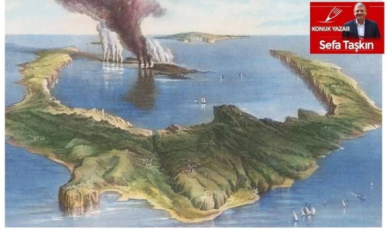 Ateş doğuran deniz ve Santorini