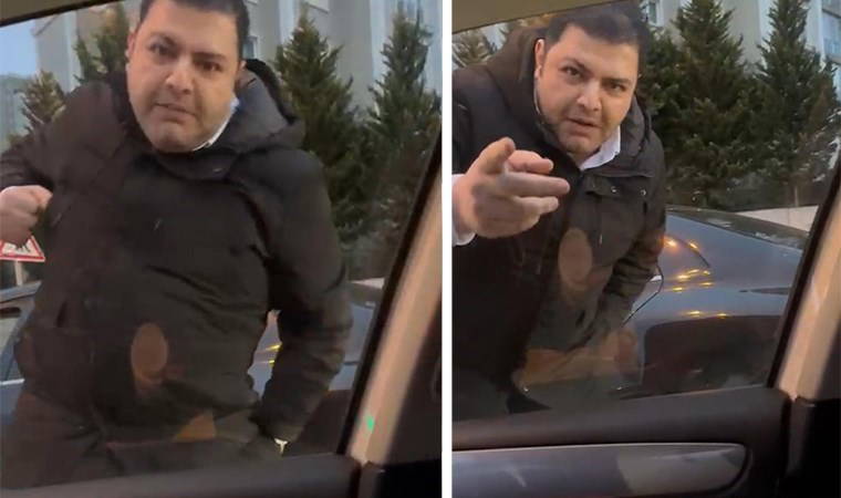 Bir erkek, kadın sürücünün aracına saldırdı!