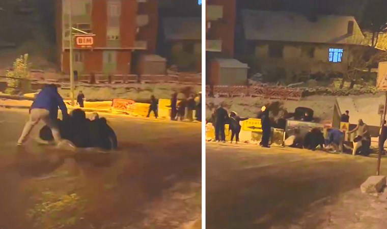 Bu da 'kar' kazası! Pendik'te yokuştan kayan 6 kişi, çöp konteynerine çarpıp yaralandı