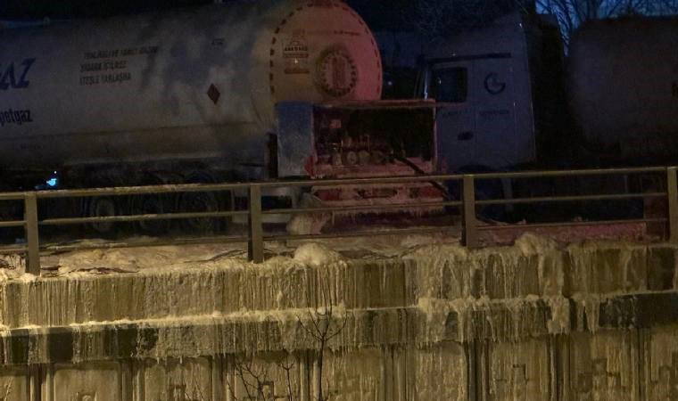 Başkentte panik anları... LPG tankerinde sızıntı!