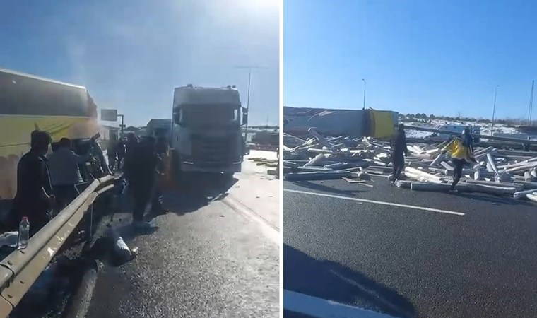 Son dakika... Kuzey Marmara Otoyolu'nu kilitleyen kaza! TIR ile yolcu otobüsü çarpıştı