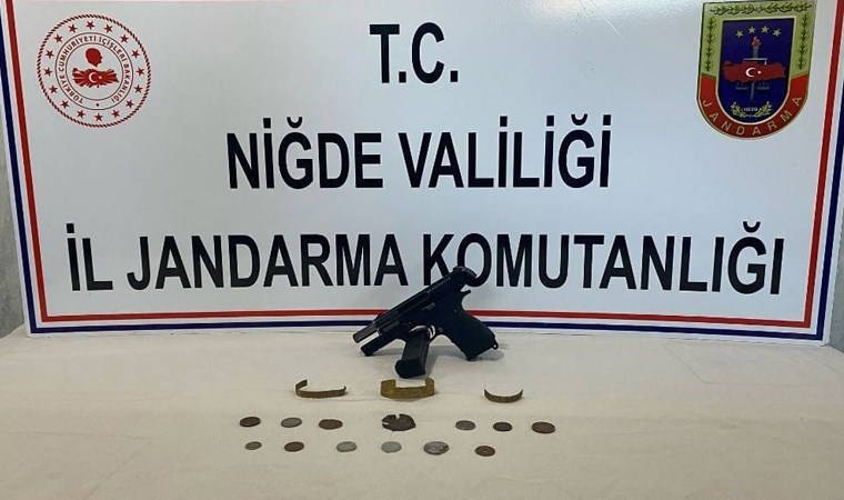 Ruhsatsız tabanca ele geçirildi... Niğde'de 'tarihi eser kaçakçılığı' operasyonu: 1 gözaltı