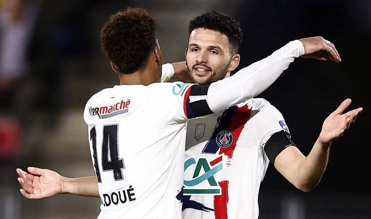 Gonçalo Ramos şov yaptı: PSG 7 golle yarı finale çıktı!