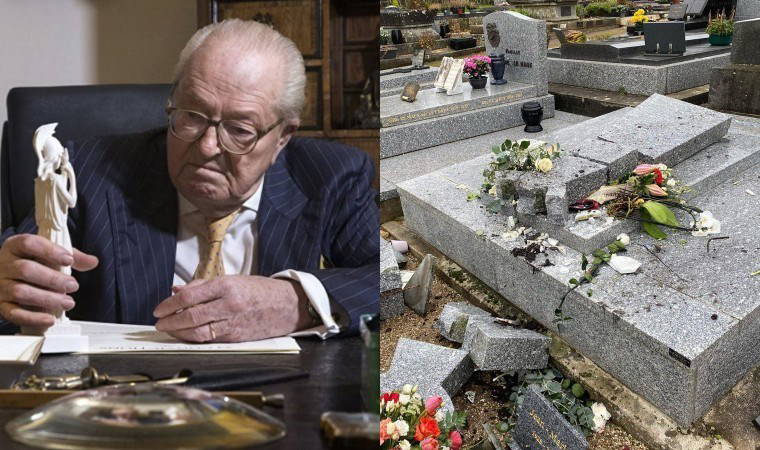 Aşırı sağcı Fransız siyasetçi Jean-Marie Le Pen'in mezarı tahrip edildi