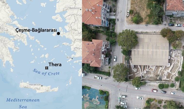 Santorini'nin patlama izleri Çeşme'de görüldü