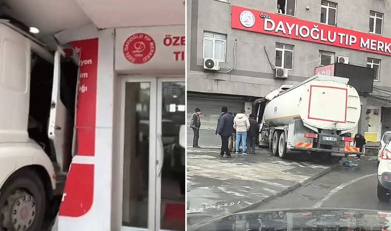 Son Dakika... İstanbul'da su tankeri, tıp merkezine daldı!