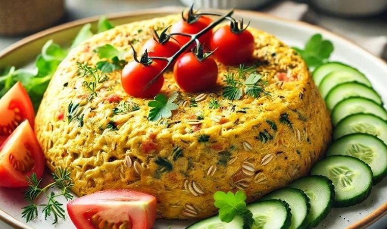 Kahvaltıların protein deposu: Peynirli yulaflı omlet tarifi