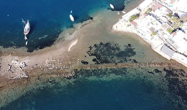 3 bin 500 yıllık... Bodrum'da deniz çekildi: Tarihi 'Kral Yolu' ortaya çıktı
