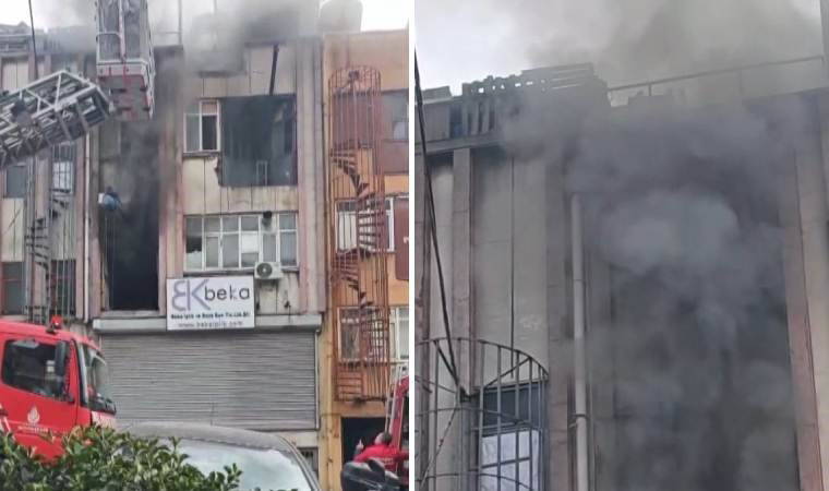 Bayrampaşa'da çorap imalathanesinde yangın: Mahsur kalan 2 işçi kurtarıldı