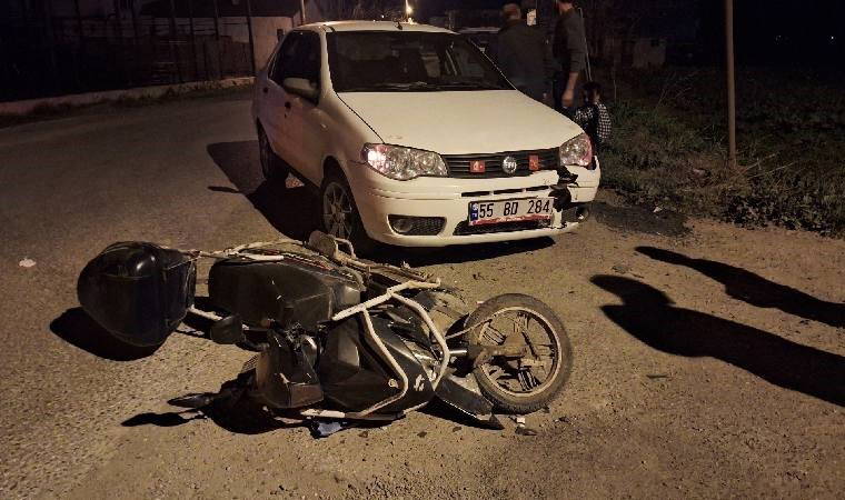 Samsun'da otomobilin çarptığı baba ile kızı yaralandı!