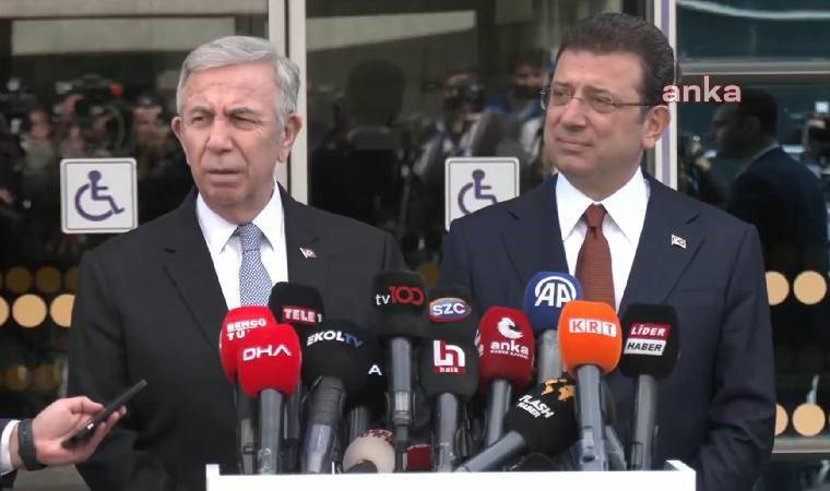 Ekrem İmamoğlu ile Mansur Yavaş görüşmesi sona erdi!