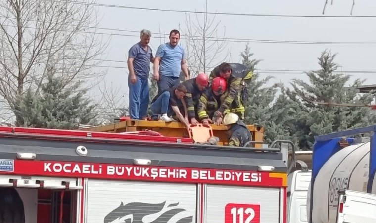 Temizlik yaparken kimyasal tankerinin içine düştü!